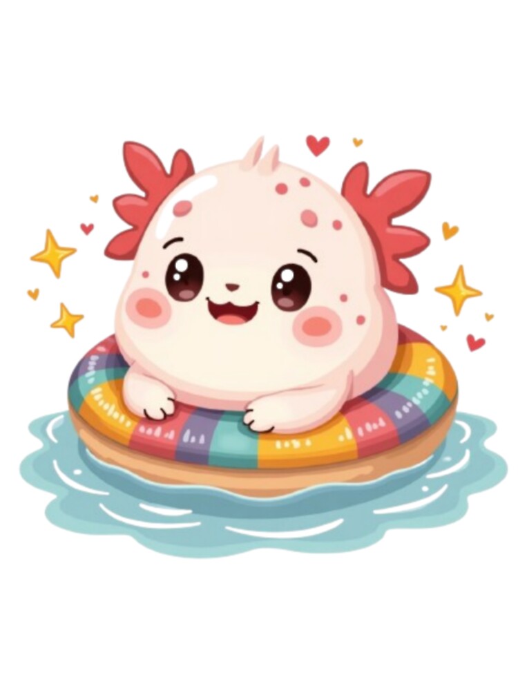 Rainbow Float Axolotl – Colorful Kawaii Water Baby by CreatvShop