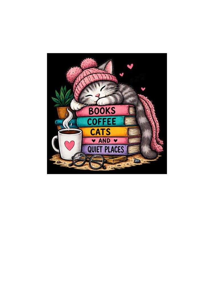 Books Coffee Cats Quiet Places by ThilankaDesign