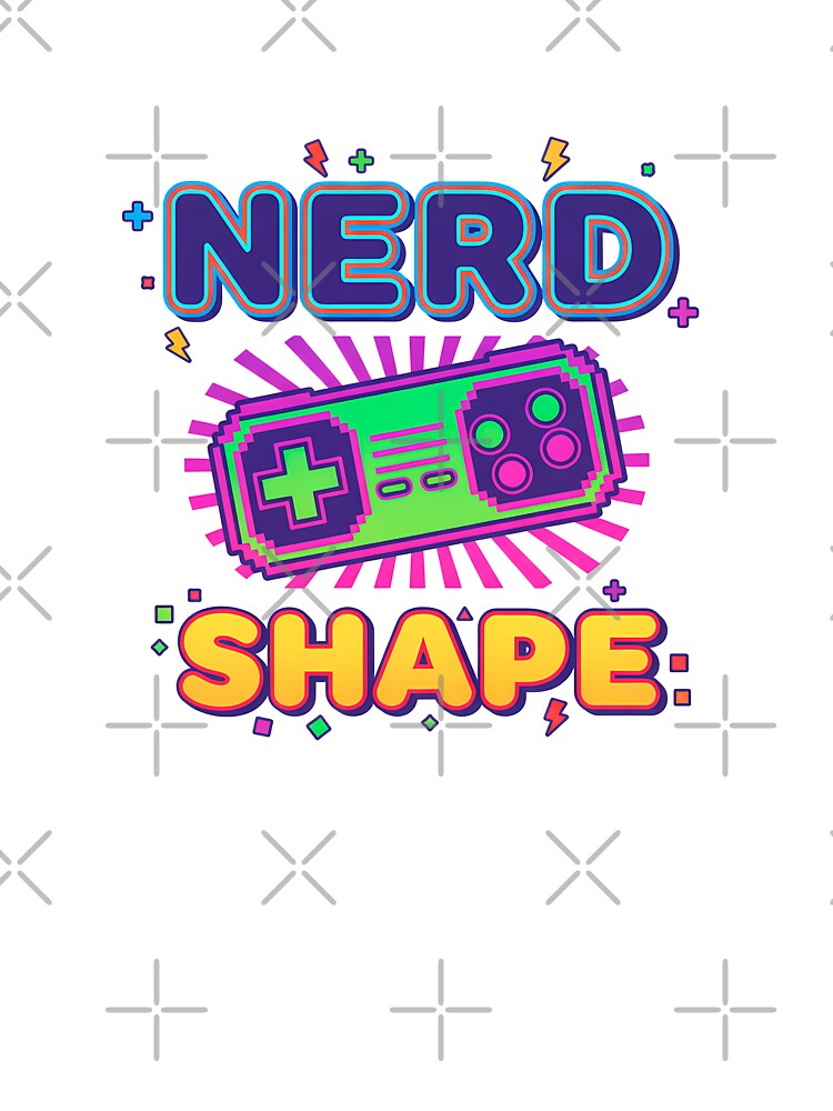Nerd Shape – Retro Art Rainbow Game Controller by WallaceSilvaART