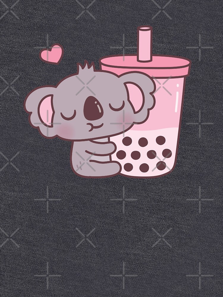 Cute Koala Loves Strawberry Bubble Tea by rustydoodle