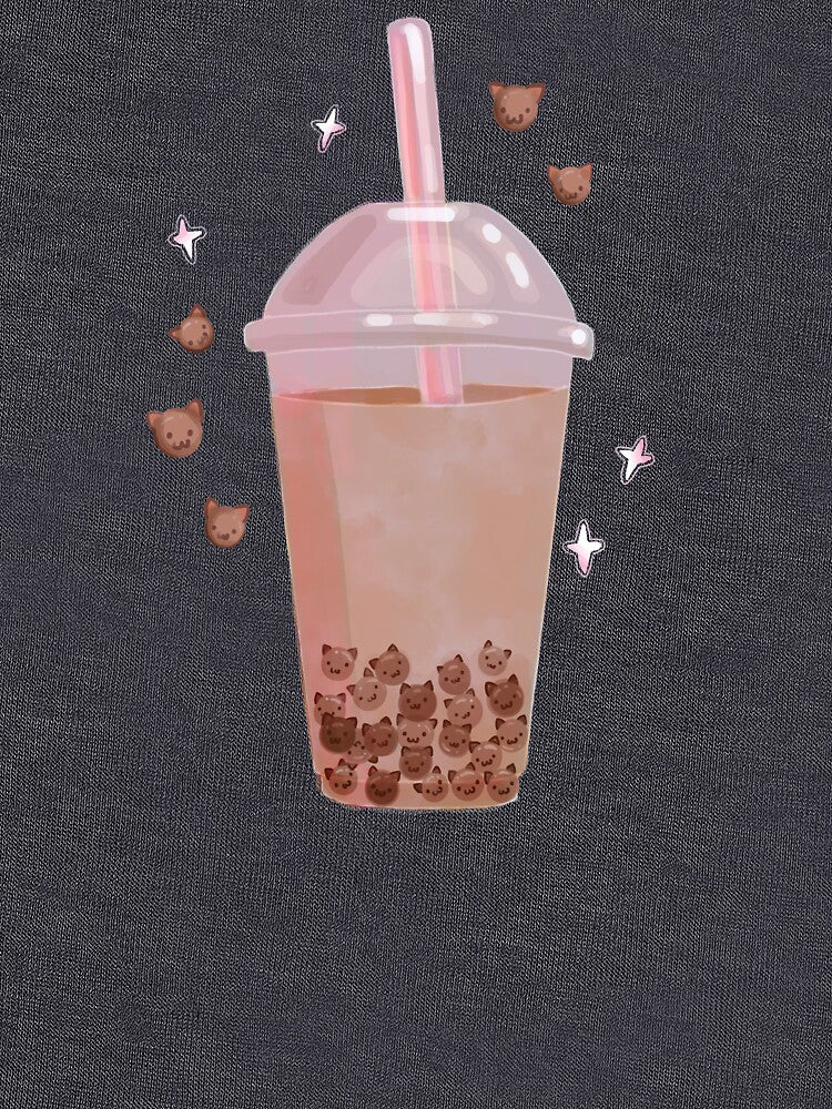 Boba Tea Cats by rachelleybell