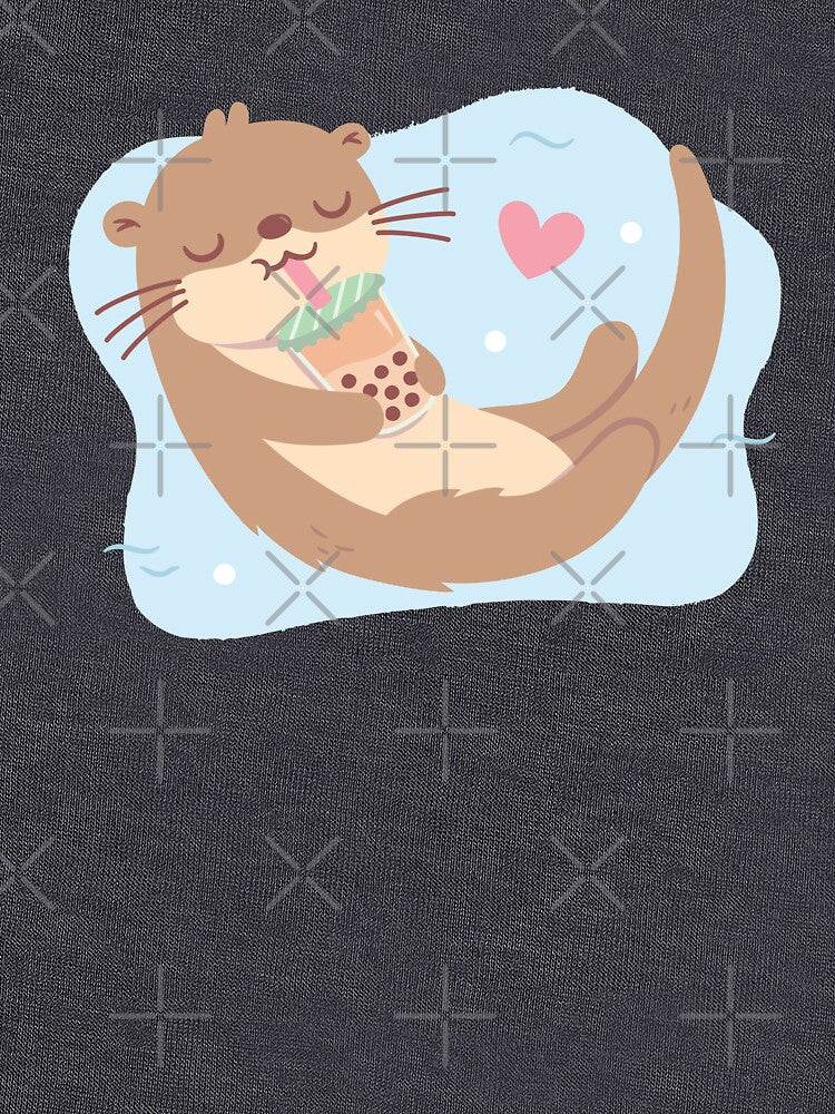 Cute Otter Loves Bubble Tea by rustydoodle