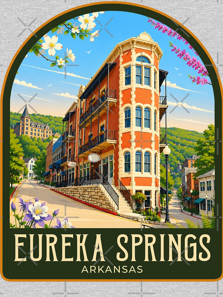 Eureka Springs Vintage Travel Illustration by HomeLivingCo