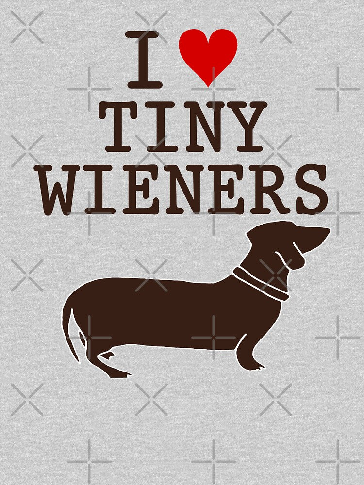 I Love Tiny Wieners Funny Dachshund Dog by kiwi91