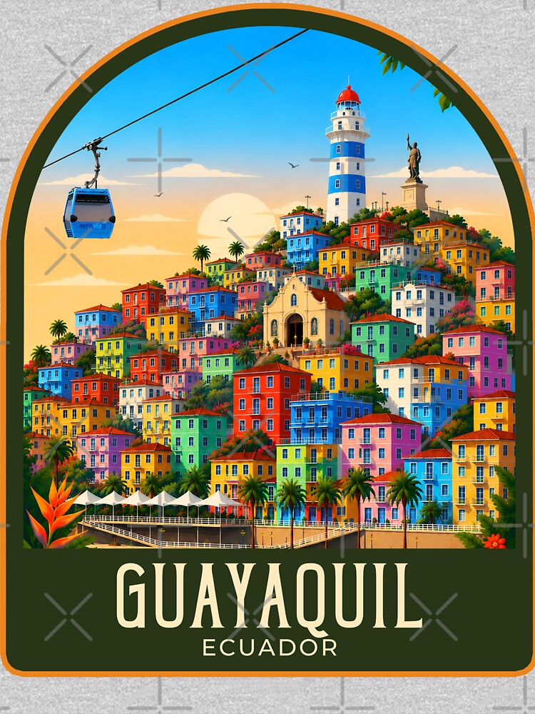 Guayaquil Vintage Travel Illustration by HomeLivingCo