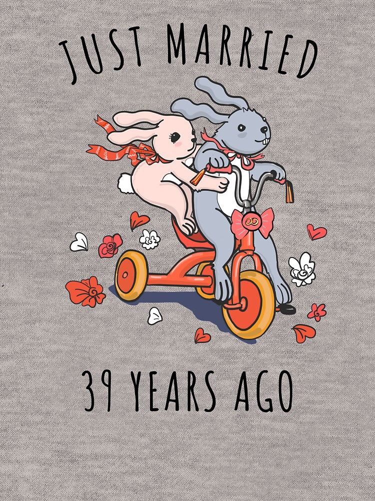 Just Married 39 Years Ago - 39th Anniversary Couple Bunnies Tee, Phone Cases And Other Gifts by MemWear