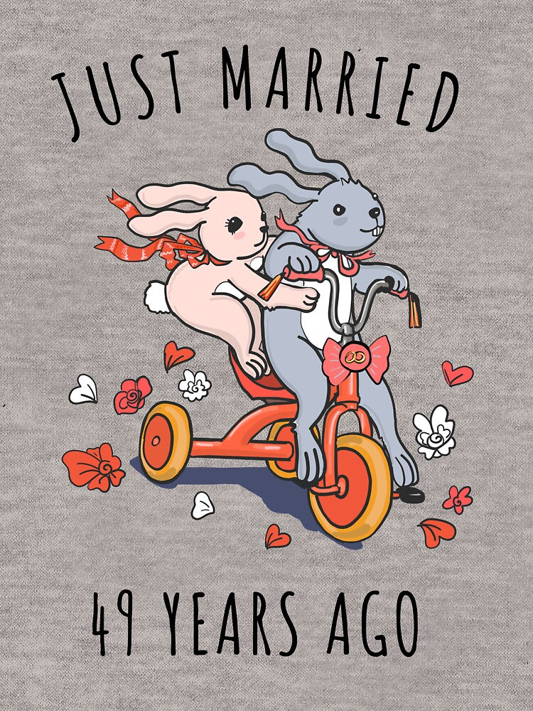 Just Married 49 Years Ago - 49th Anniversary Couple Bunnies Tee, Phone Cases And Other Gifts by MemWear