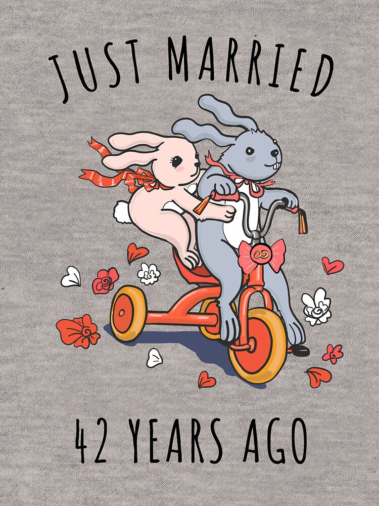 Just Married 42 Years Ago - 42nd Anniversary Couple Bunnies Tee, Phone Cases And Other Gifts by MemWear