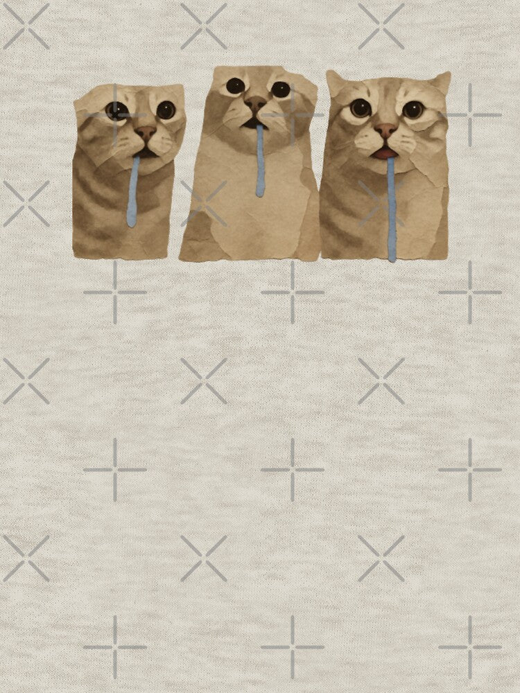 Triple Drooling Goofy Cats Meme by CamilasPrints