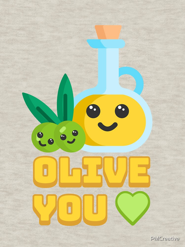 Olive You! Cute Olive I Love You Cartoon by PMCreative