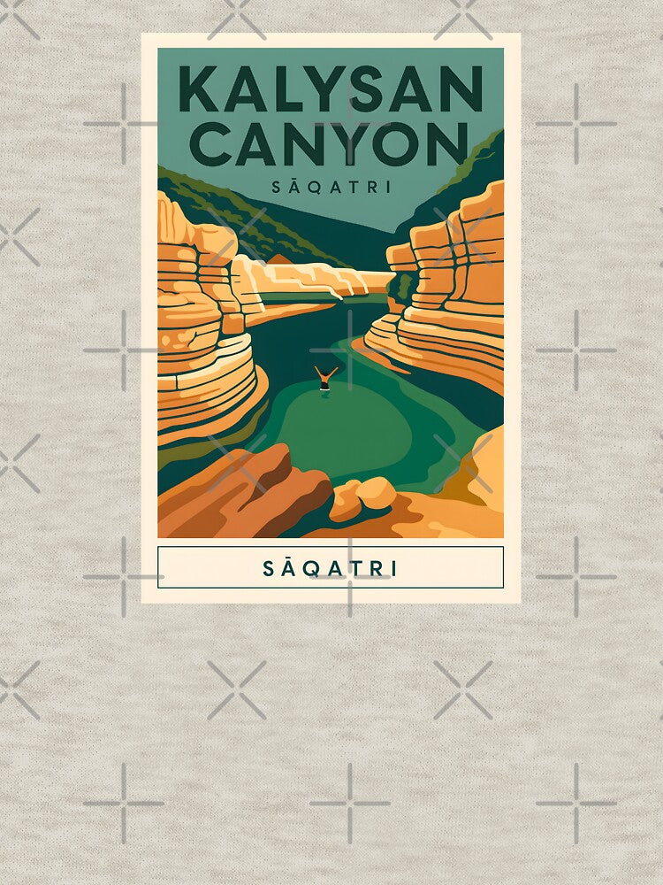 Kalysan Canyon Saqatri - Vintage Nature Adventure Travel Poster by Beyond Destinations