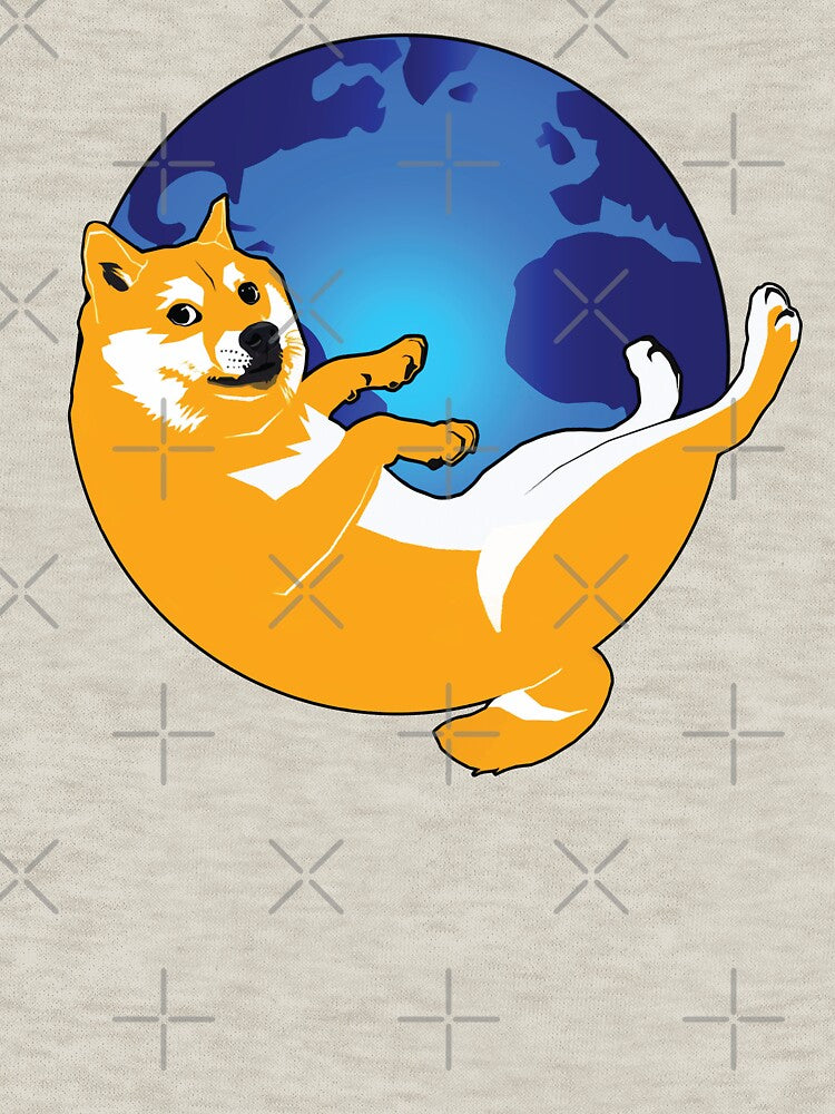 Doge Shibe Firefox Parody Logo Meme by alltheprints