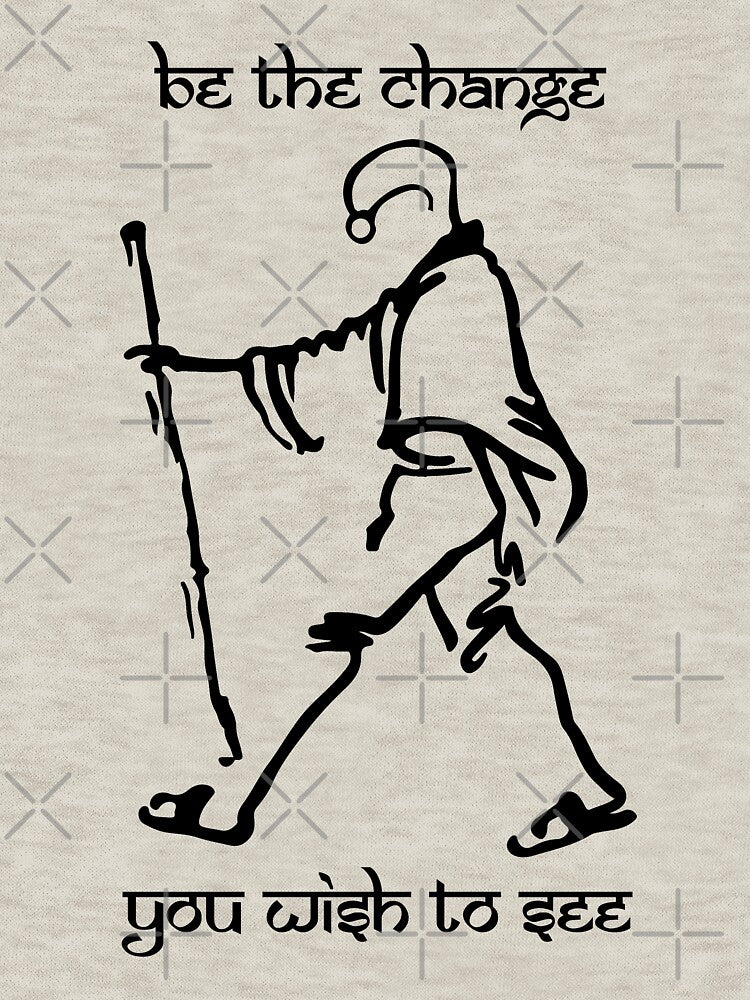 Gandhi Quote – Be the change you want to see by alltheprints