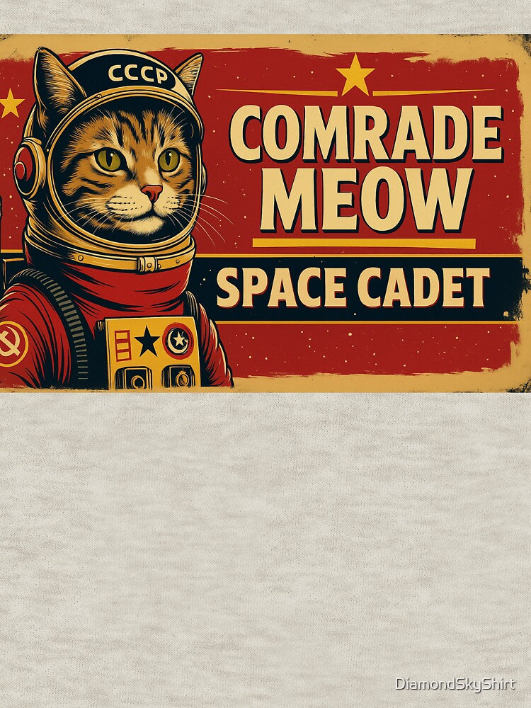 Comrade Meow: Space Cadet (Retro Vintage-style Soviet Art) by DiamondSkyShirt