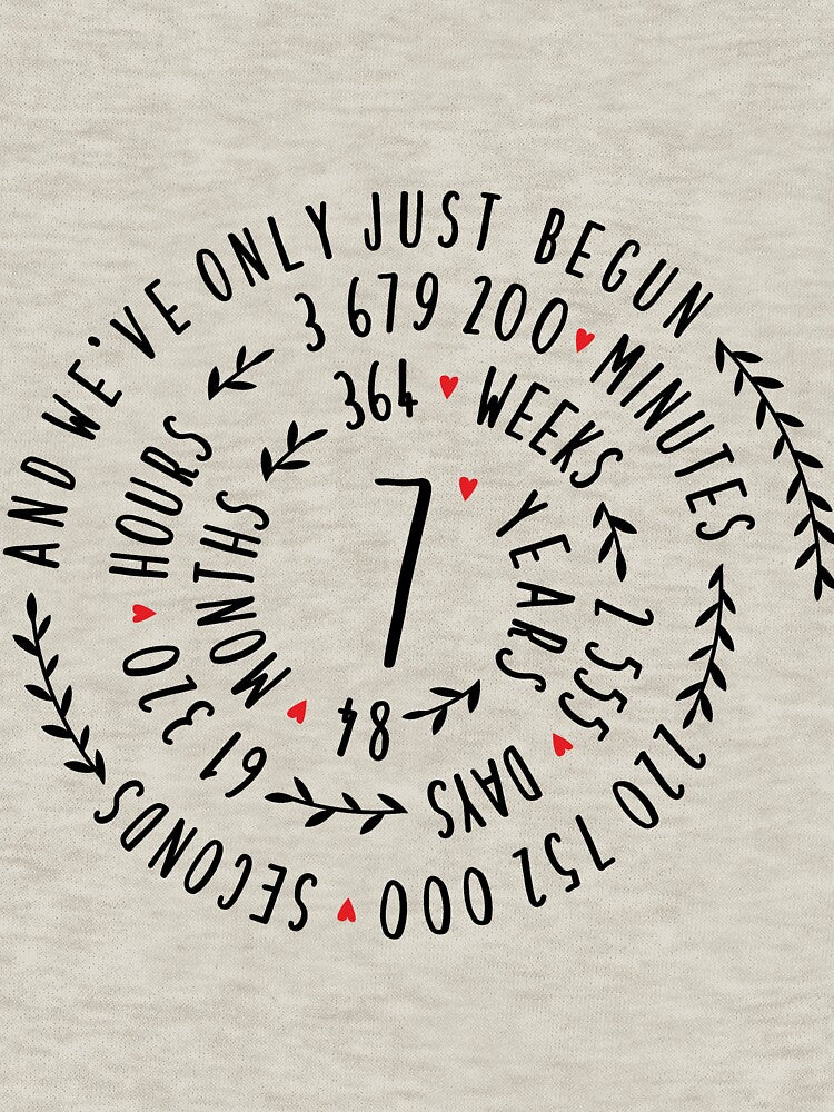 7th Wedding Anniversary Couple T-shirts, Phone Cases And Other Gifts by MemWear