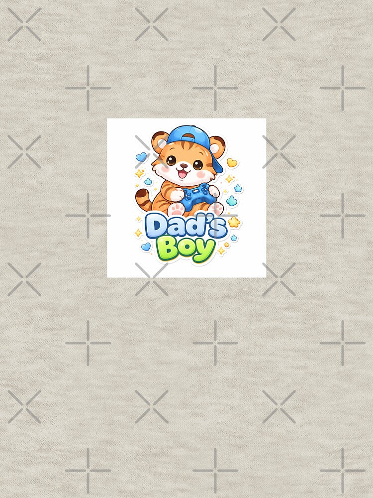 Dad’s Boy Cute Tiger Sticker | Kawaii Baby Animal Cartoon Design by TheFashionBoard