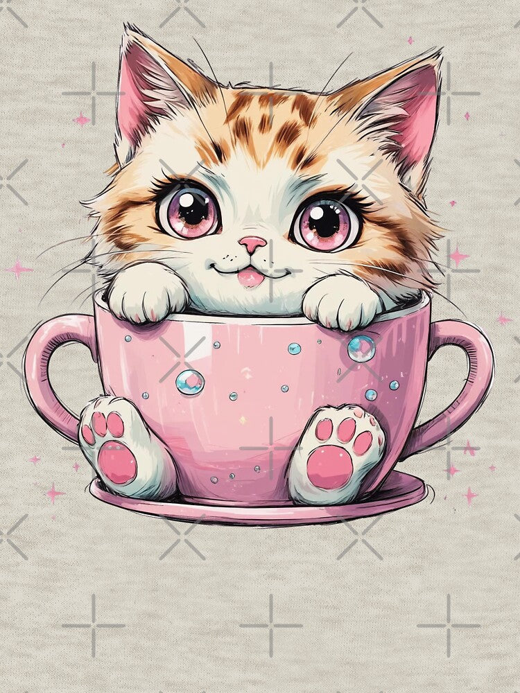Boba Cat – Cute Kawaii Charm with Bubble Tea by Jennah