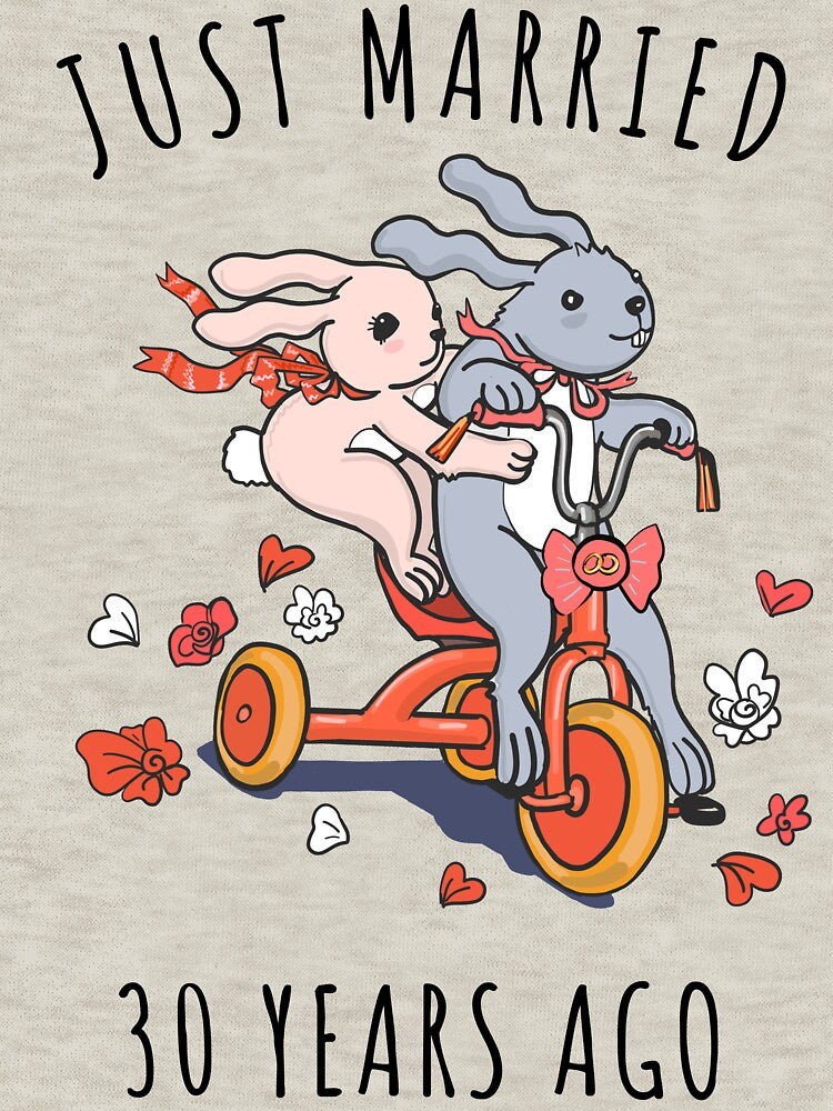 Just Married 30 Years Ago - 30th Anniversary Couple Bunnies Tee, Phone Cases And Other Gifts by MemWear