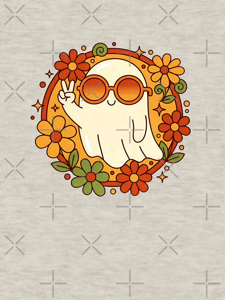 Groovy Ghost – Retro Flower Power Halloween Vibes by Imaginationbeyond