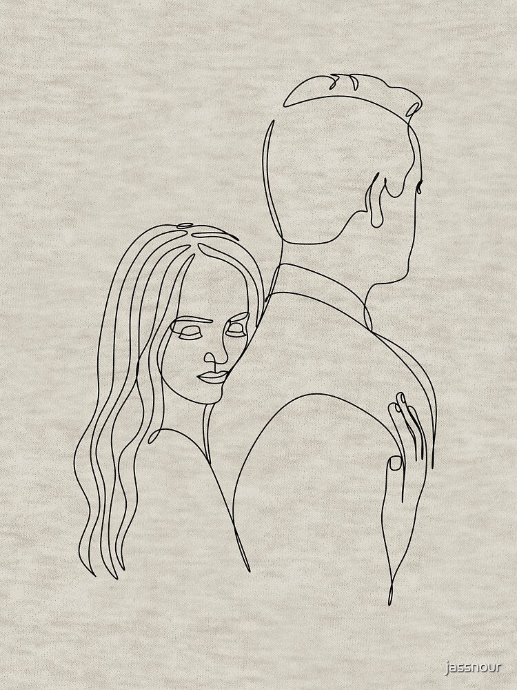 face line | hugging couple line art | line art | romantic couple by jassnour