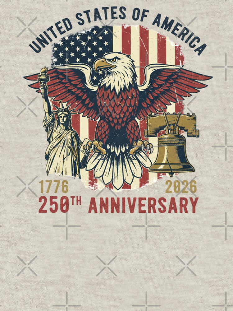 US 250th Anniversary Vintage Patriotic Eagle Liberty Bell by chattsuede