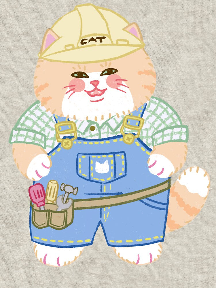 Skilled Orange Hard Hat Cat by Gotta Geta Gato