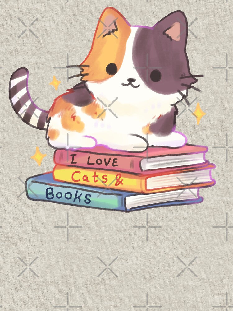 Cat and books by Mayarartsy