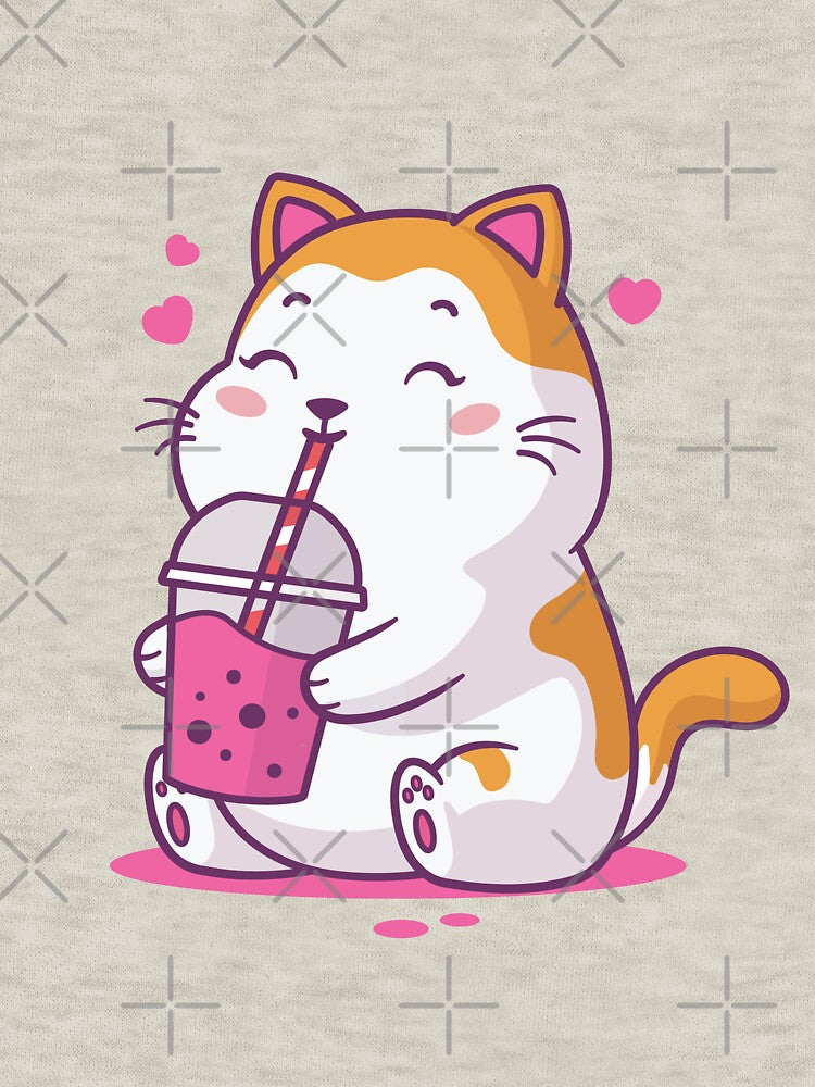 Bubble Tea Kitten Kawaii by zoljo