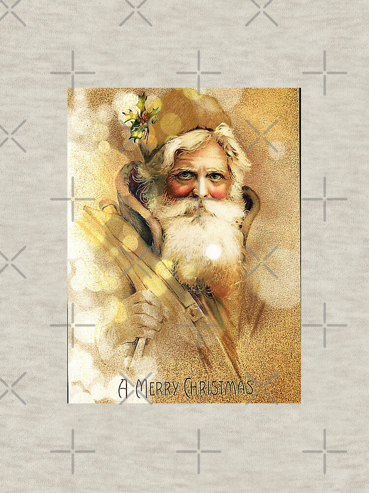 Golden Bokeh vintage Santa Claus Merry Christmas by stine1
