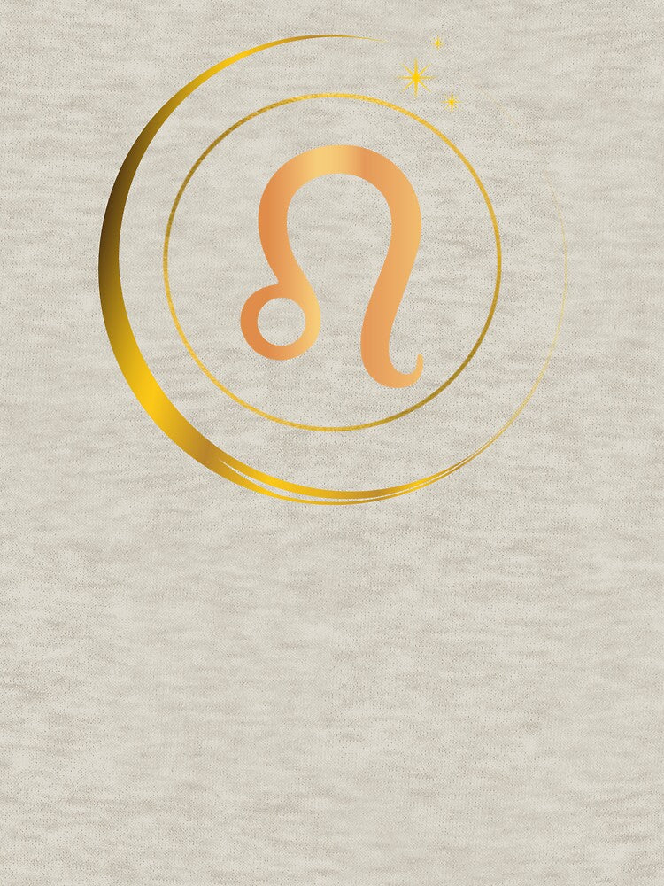 Minimalist Leo Zodiac Sign with Golden Moon by MadeByMira