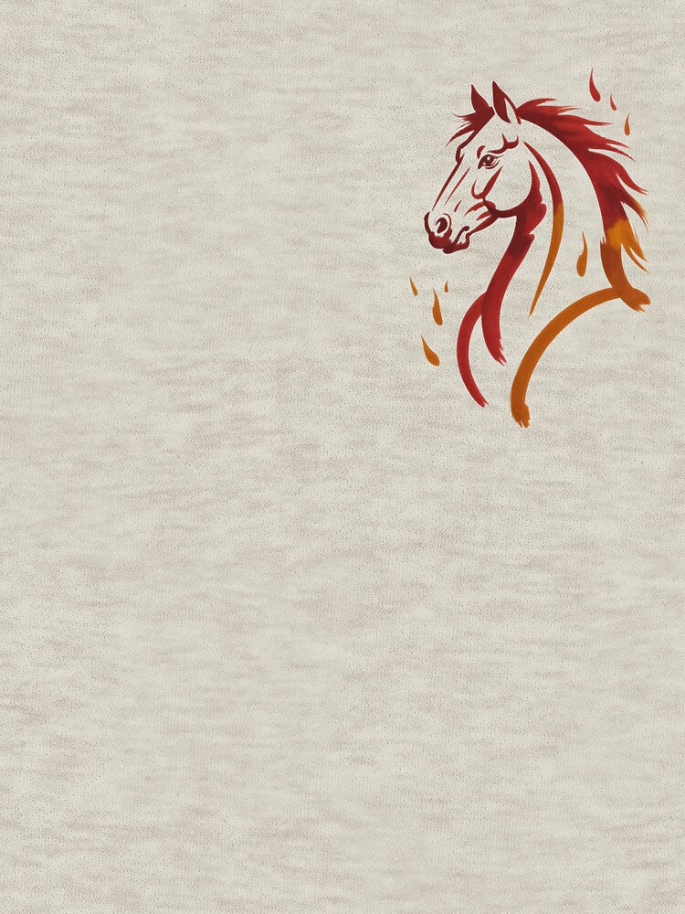 Fire Horse Chinese Zodiac 2026 — Brush Stroke Art Light Tee Design by dose-of-art-lab
