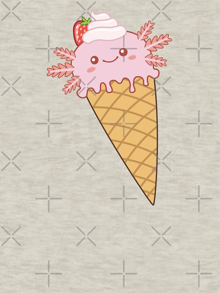 Strawberry Axolotl Ice Cream by ElectricFangs