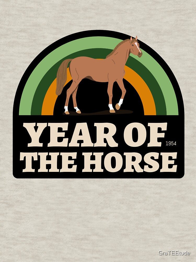 Year Of The Horse 1954 Retro Zodiac by GraTEEtude