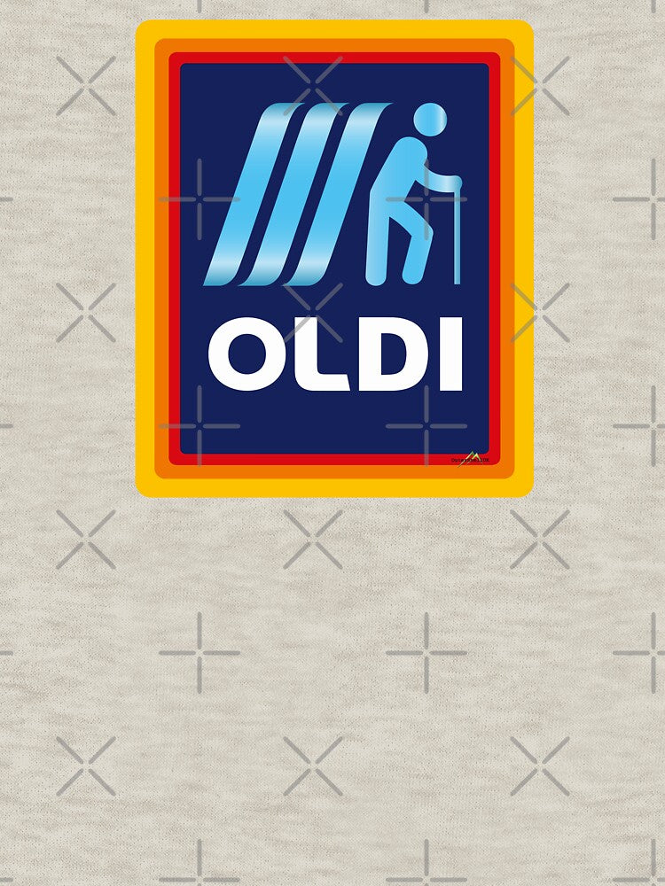 Oldi Supermarket parody sticker t-shirt 01 by OuterShellUK