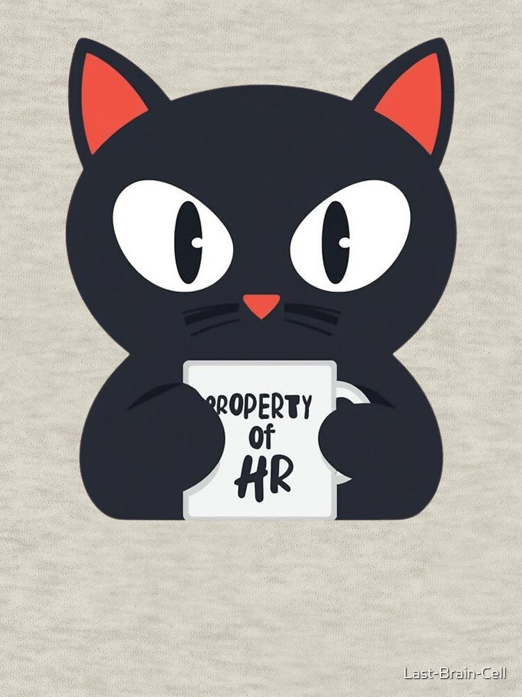 Funny Black Cat with Coffee Mug by Last-Brain-Cell