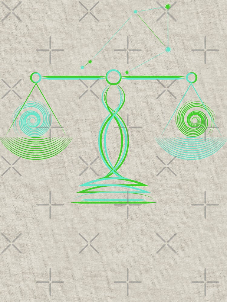 Libra Zodiac Constellation Green Modern Minimalist by JAMerArc