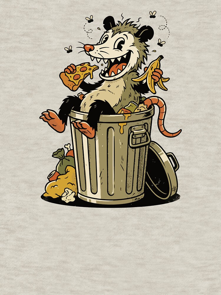 Vintage Cartoon Possum – Trash Can Pizza King by str33ty.ltd