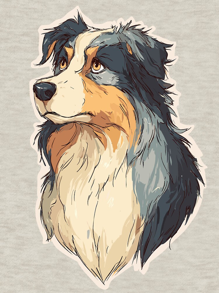 Playful Australian Shepherd Dog by bapupa