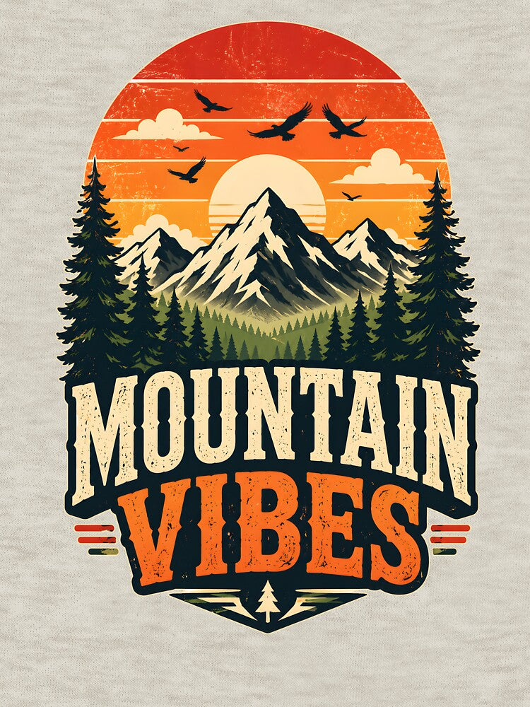 Mountain Vibes Retro Vintage Hiking Camping by Mr Lee