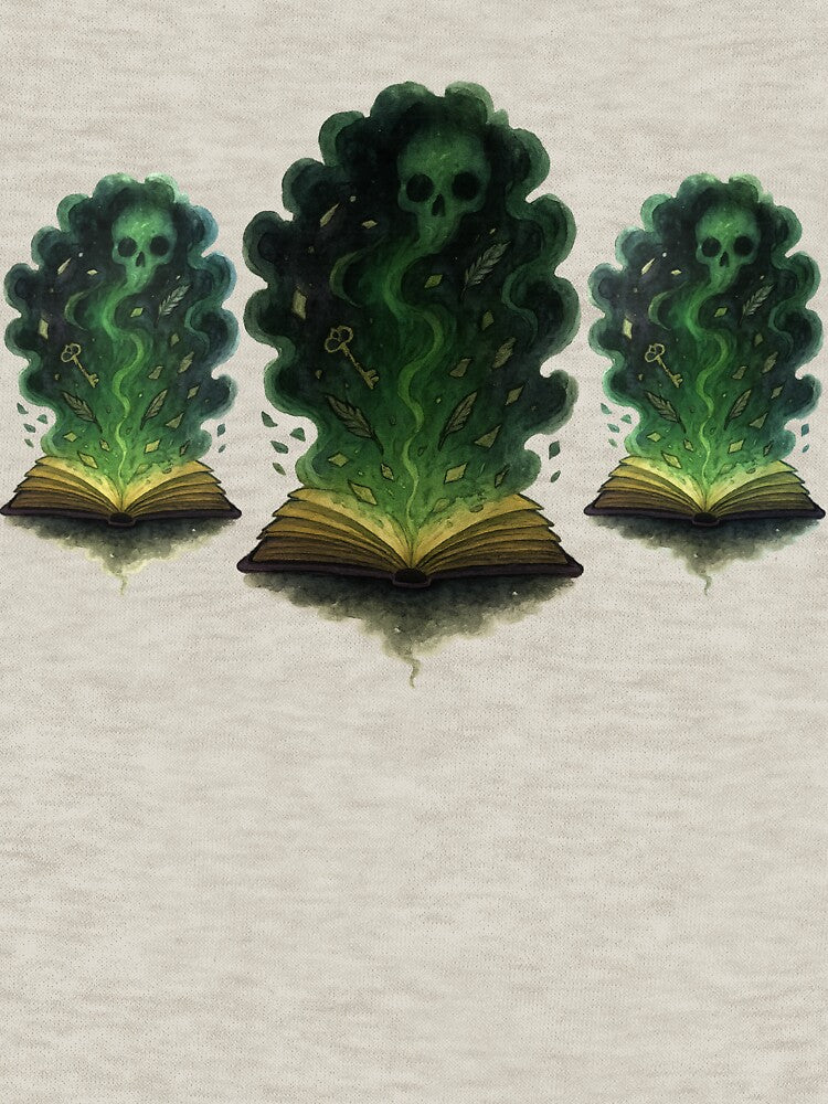 Spooky Spellbook | Haunted Green Magic Book Stack by thatgirlrenee91