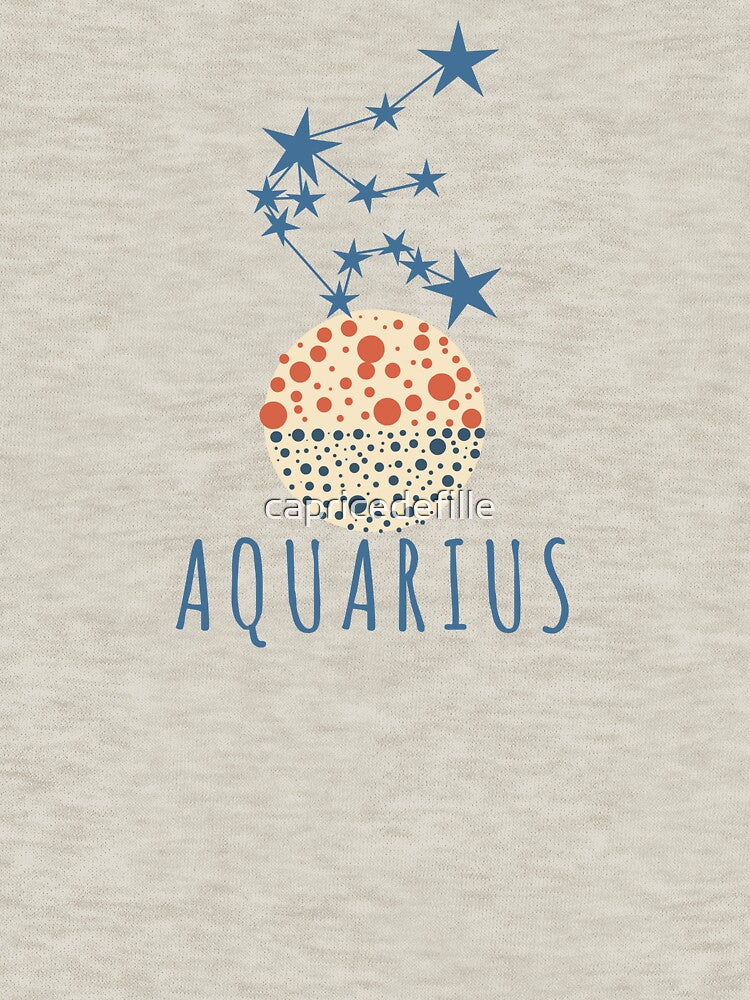 Minimalist Aquarius Zodiac Constellation Art by capricedefille