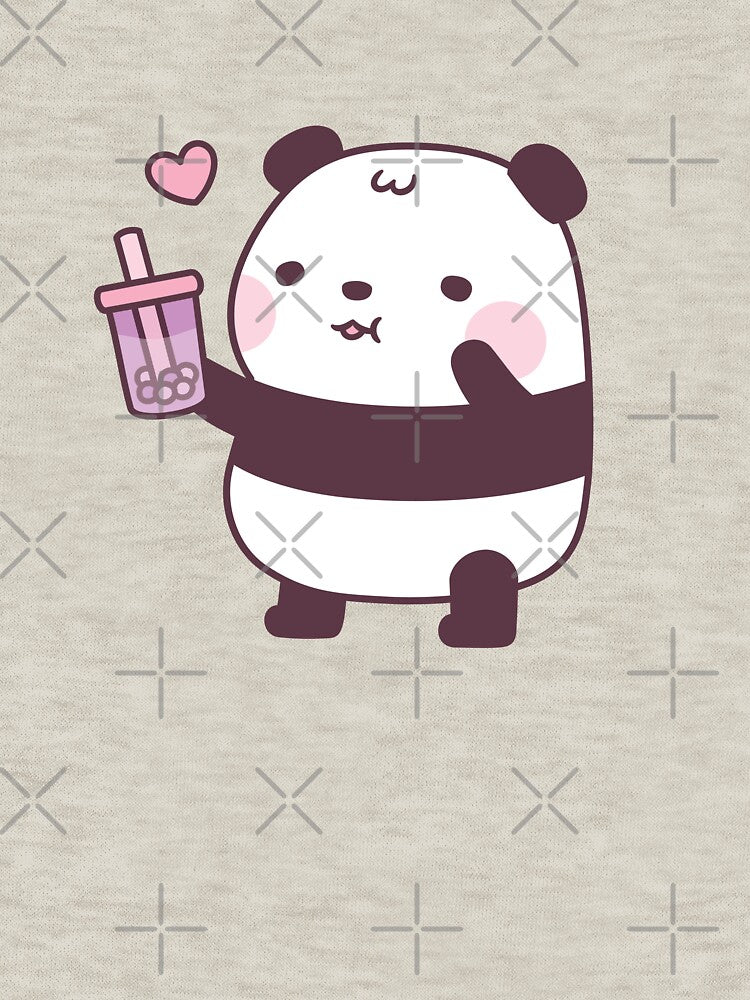 Cute Panda Loves Taro Bubble Tea by rustydoodle