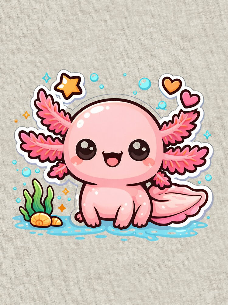 Cute kawaii axolotl illustration by ValeriValera