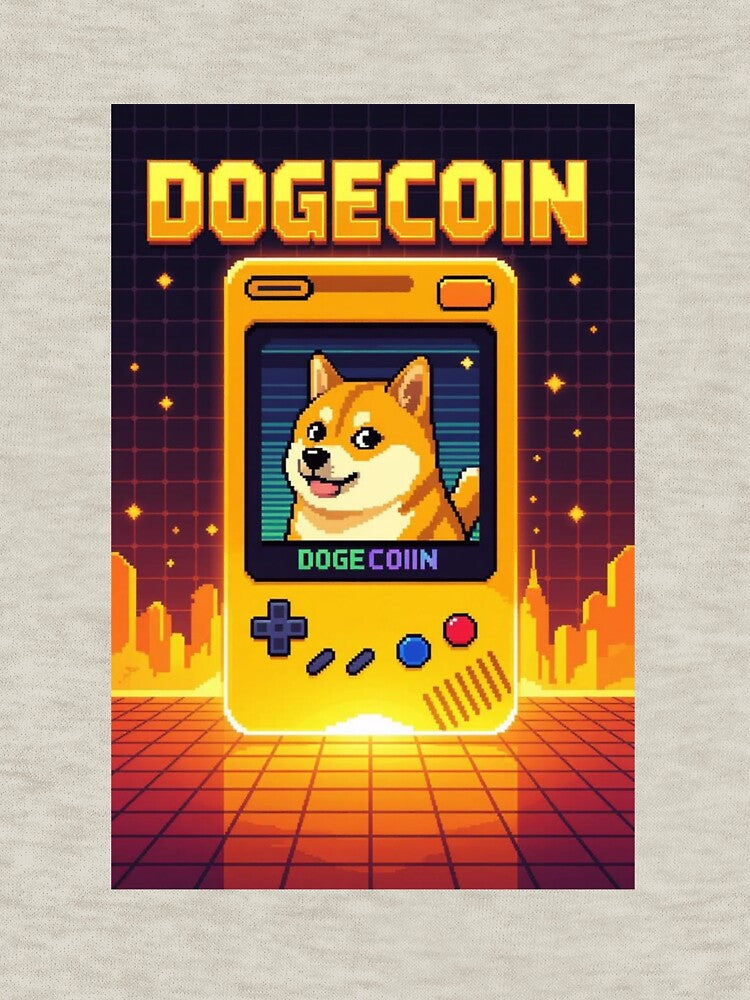 Retro 8-Bit Dogecoin Shirt – Pixel Art Shiba Inu Gaming Tee by CryptoThreads4 You