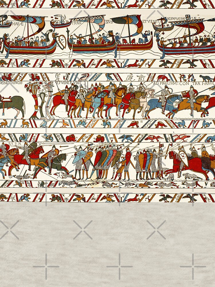 THE BAYEUX TAPESTRY ,BATTLE OF HASTINGS ,NORMAN KNIGHTS AND VIKING SHIPS by BulganLumini