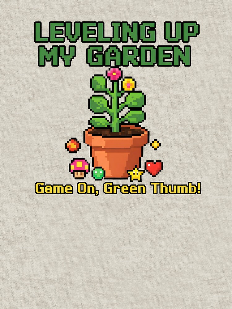 Leveling Up My Garden - Retro Pixel Art Plant Pot by ArtCrafter13