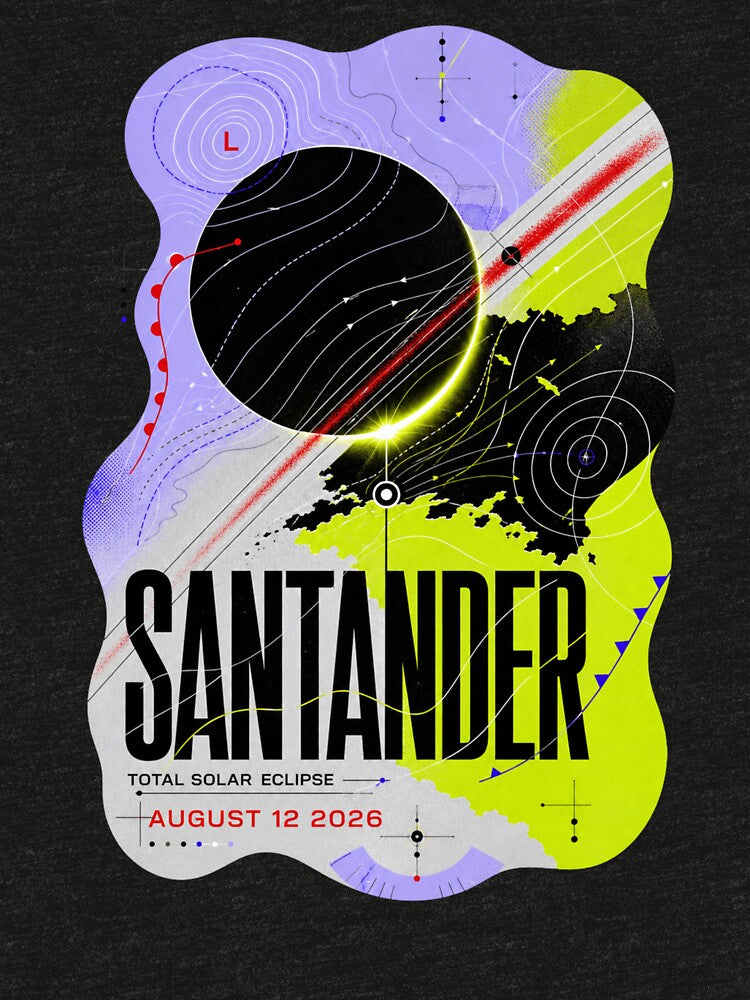 Santander Total Solar Eclipse August 12 2026 Spain by Print Loft