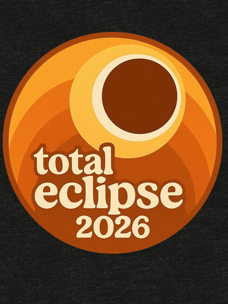 Total Solar Eclipse August 12 2026 Retro Circle Badge by Print Loft
