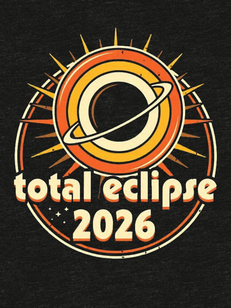 Total Solar Eclipse 2026 Retro Vintage Path of Totality by Print Loft
