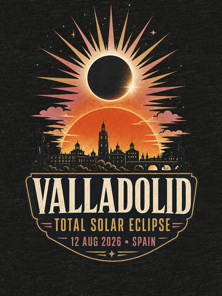 Valladolid Total Solar Eclipse 2026 Spain by Print Loft